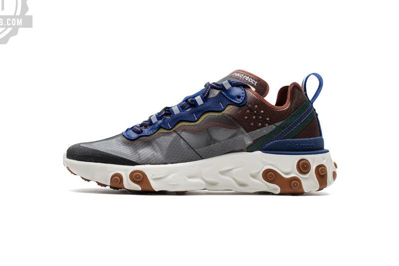 Nike React Element 87 MossBlackDeep Royal Blue AO1090-200
