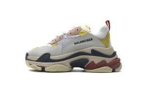 490672 W09O5 9035 Balenciaga Triple S Black Yellow Pink