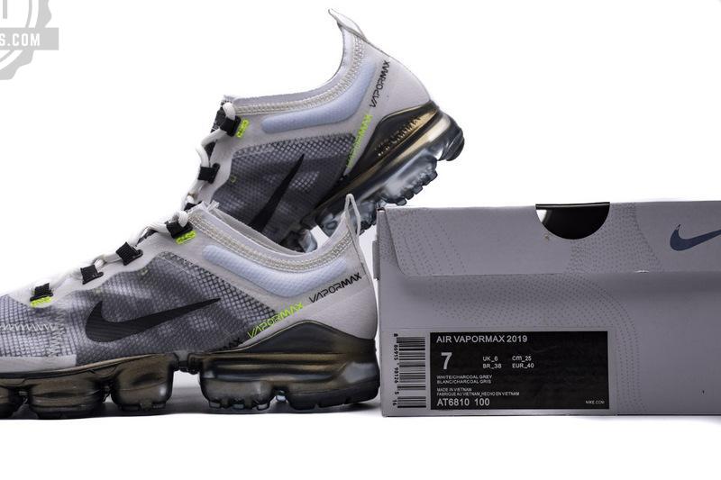 Nike Air VaporMax 2019 White Platinum Tint Lime Blast AT6810-100 - Image 3