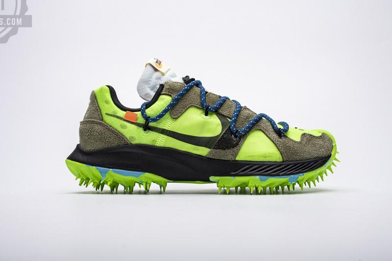 OFF WHITE X Nike Zoom Terra Kiger 5 White Electric Green CD8179-300 - Image 9
