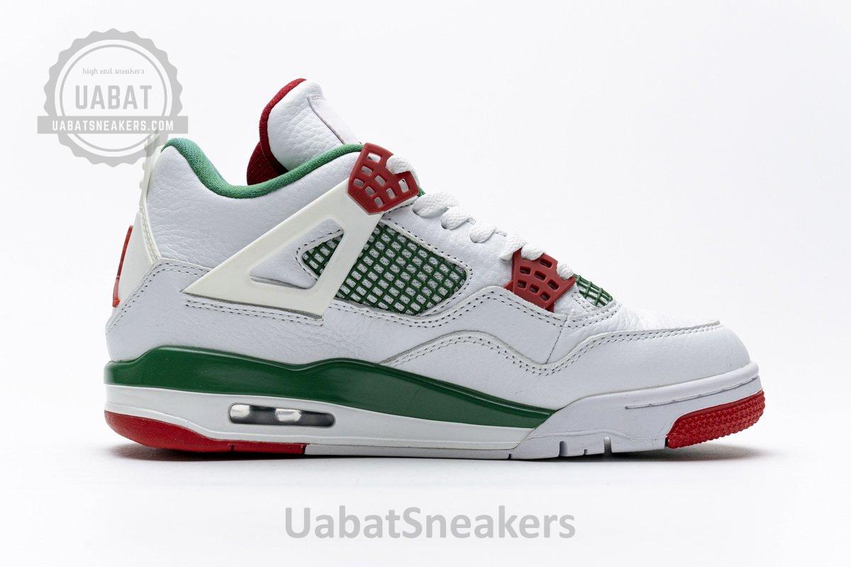 AQ3816-063 Air Jordan 4 Retro White Green Red - Image 9
