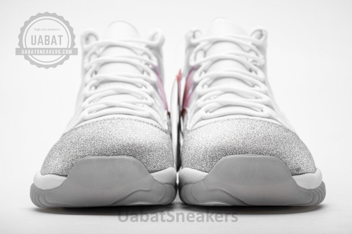 AR0715-100 WMNS Air Jordan 11 Retro White Metallic Silver - Image 7