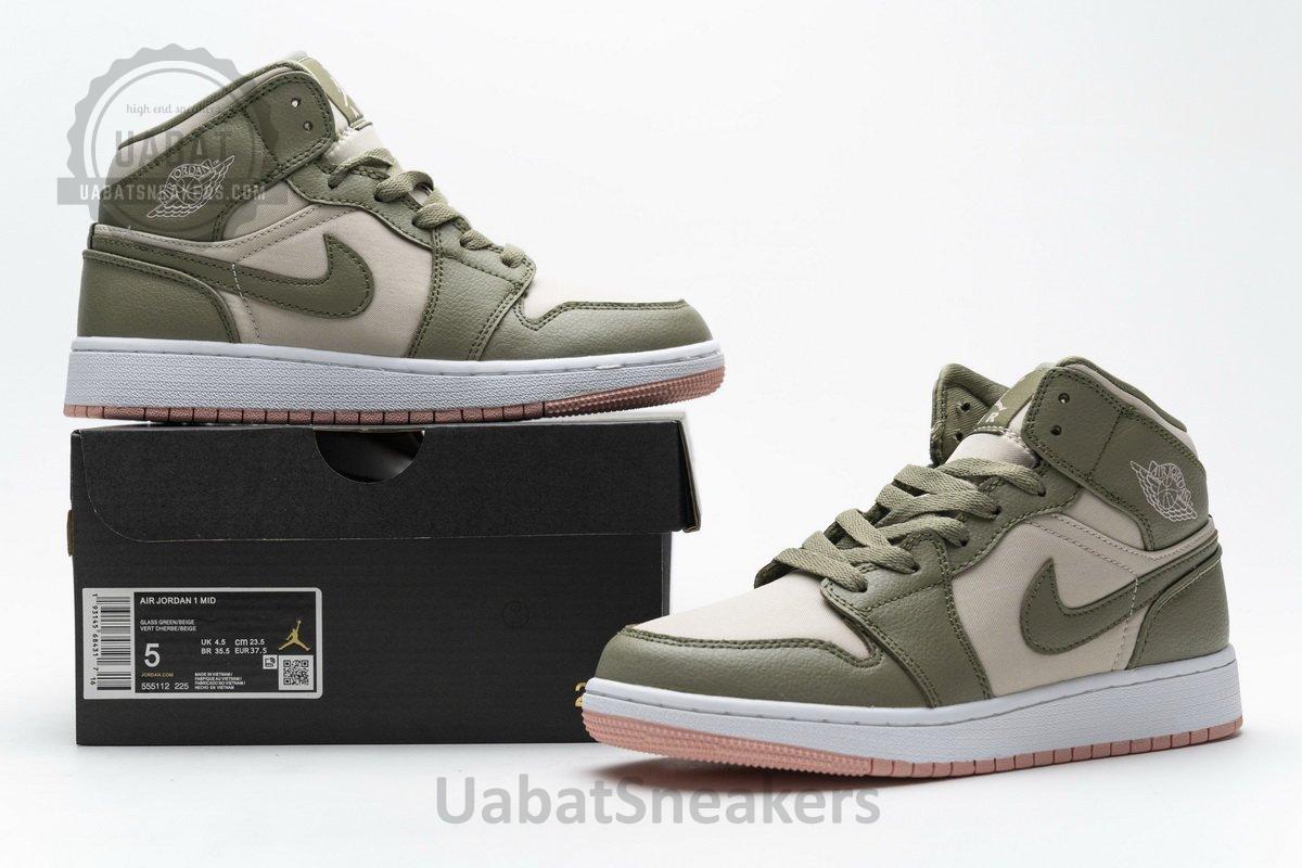 555112-225 Air Jordan 1 Mid GS Trooper Bleached Coral - Image 2