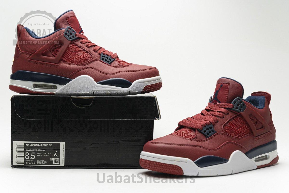 CI1184-617 Air Jordan 4 Retro FIBA Gym Red - Image 2