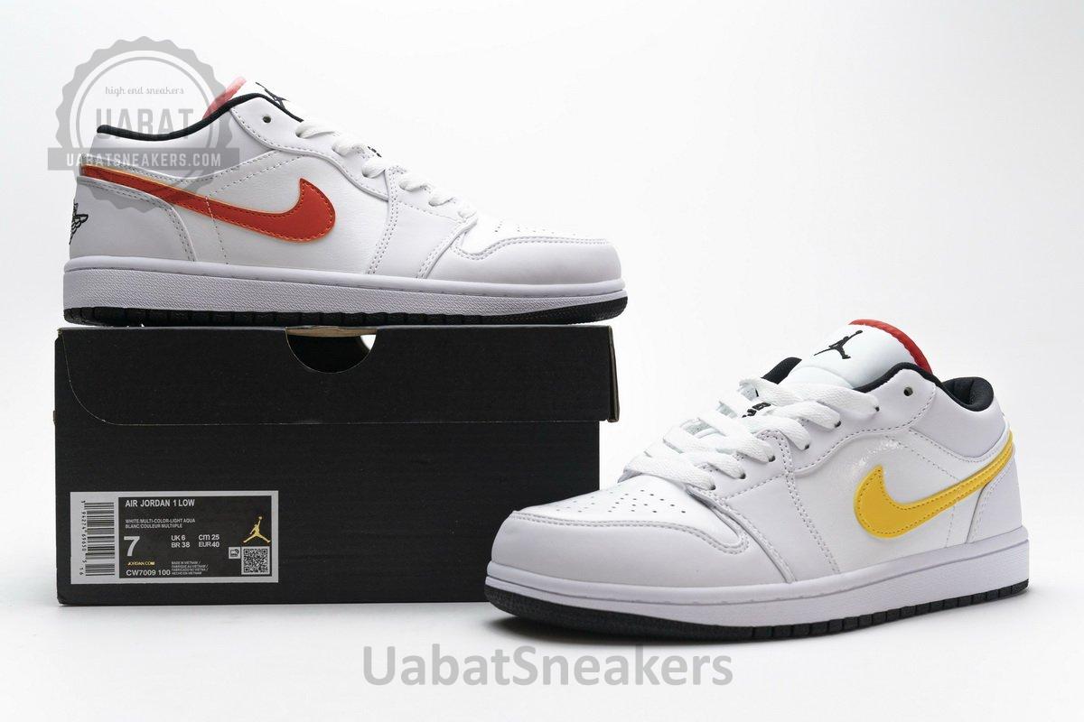 CW7009-100 Air Jordan 1 Low White Multi-Color - Image 2