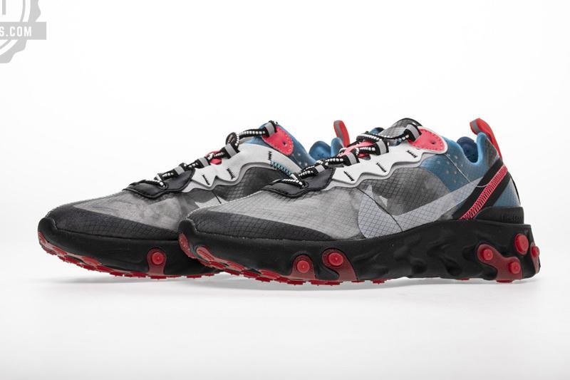 Nike React Element 87 “Blue Chill Solar Red”AQ1090-006 - Image 4