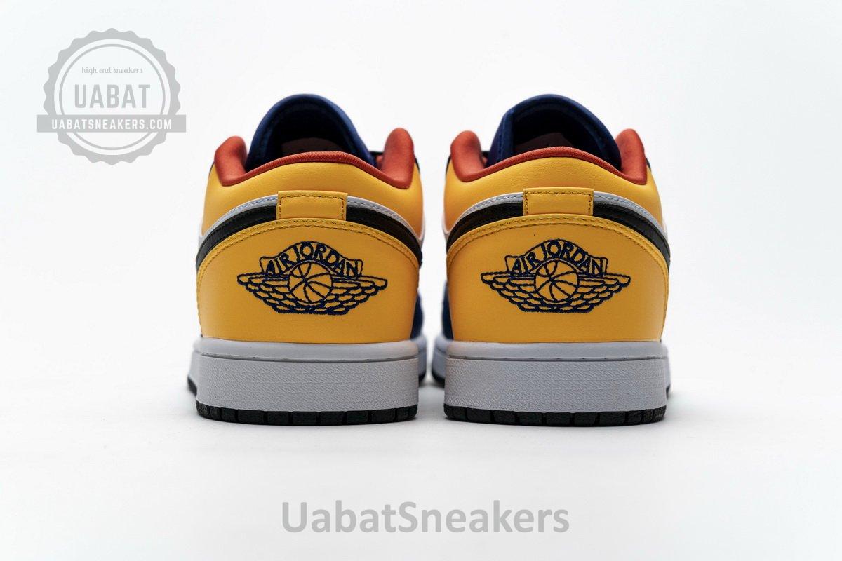 553558-123 Air Jordan 1 Low Blue Yellow Orange - Image 7