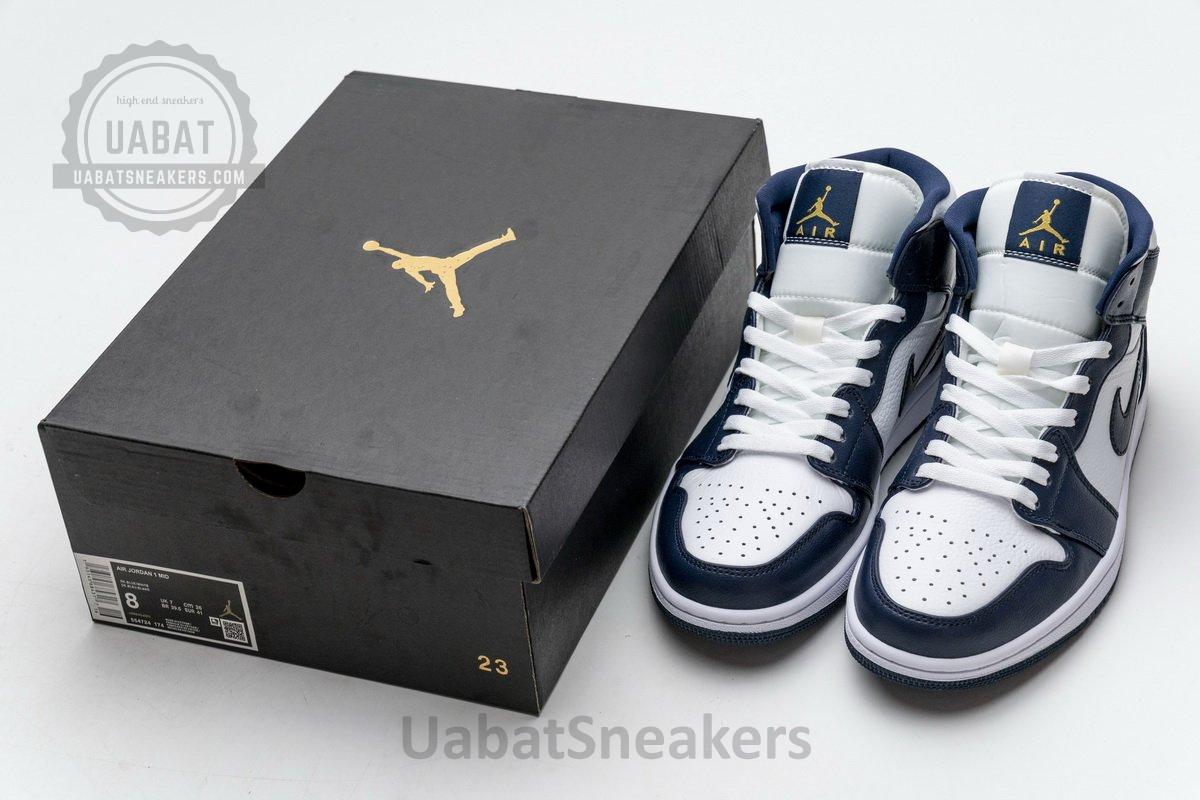 554724-174 Air Jordan 1 Mid Obsidian - Image 4