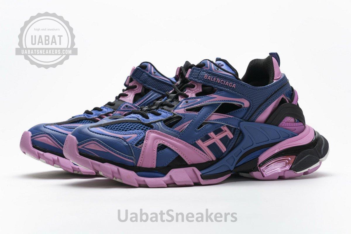 570391 W2GN3 4050 Blenciaga Track 2 Sneaker Blue Pink - Image 6