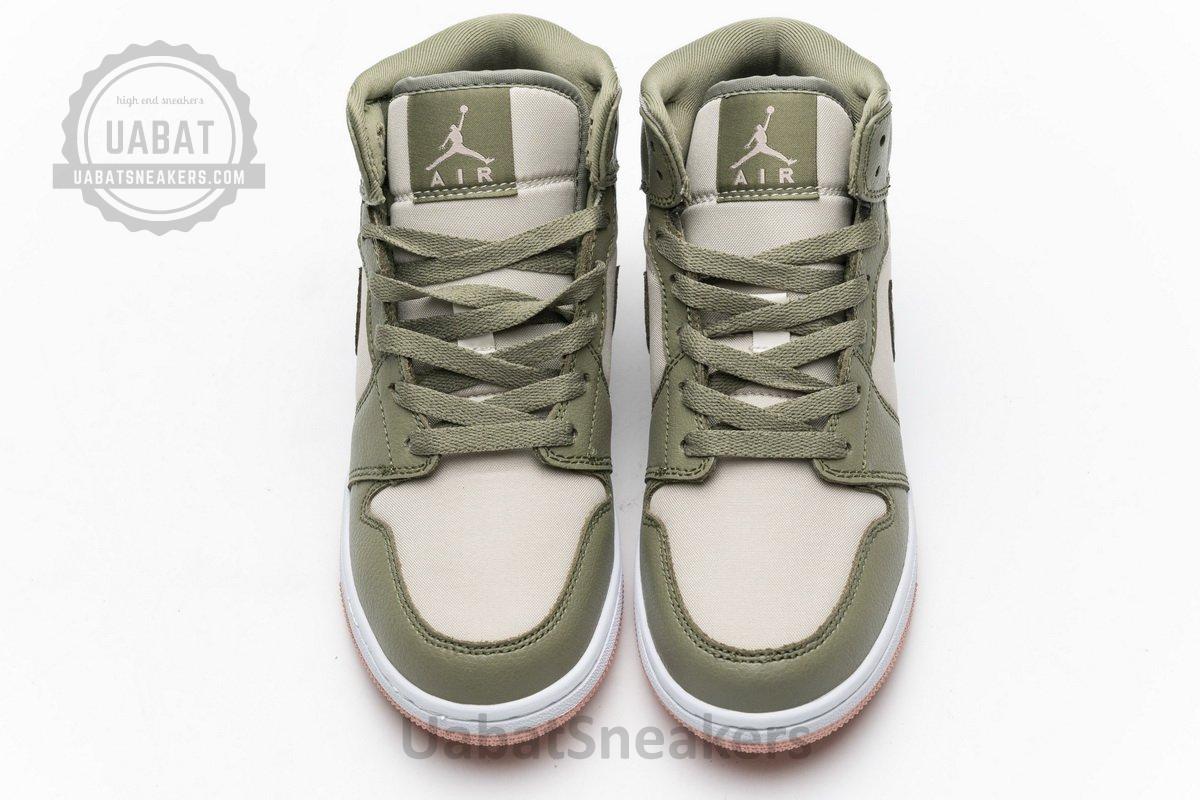 555112-225 Air Jordan 1 Mid GS Trooper Bleached Coral - Image 4