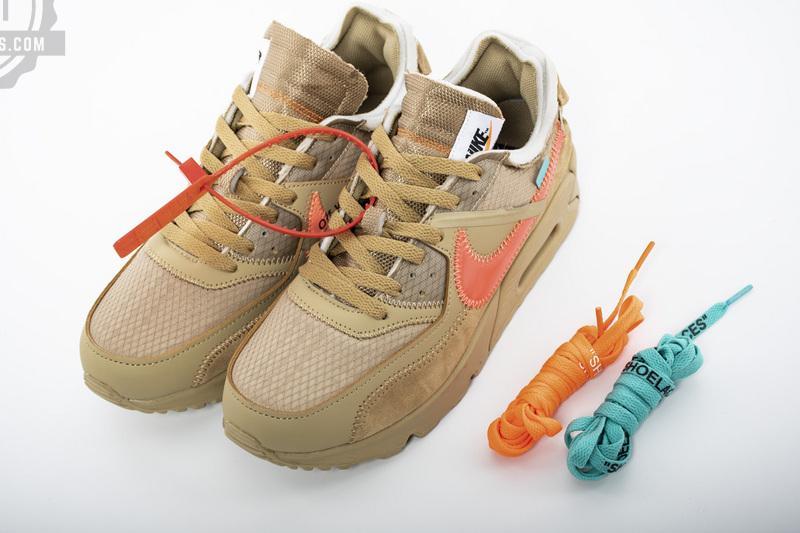 OFF-WHITE x Nike Air Max 90 “Desert Ore” Release Date AA7293-200 - Image 8