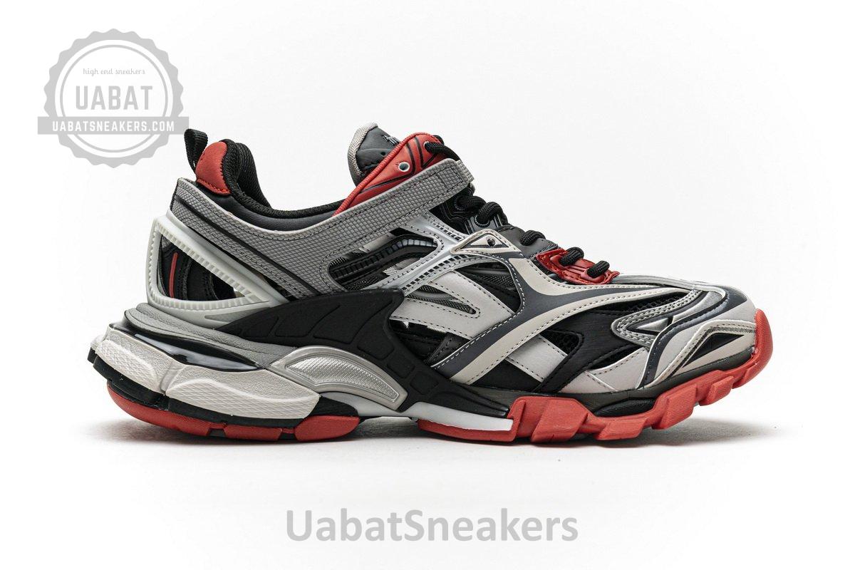 570391 W2GN3 1003 Blenciaga Track 2 Sneaker Grey Red - Image 9