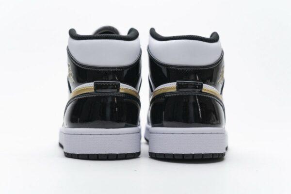 852542-007 Air Jordan 1 Mid Gold Patent Leather - Image 7