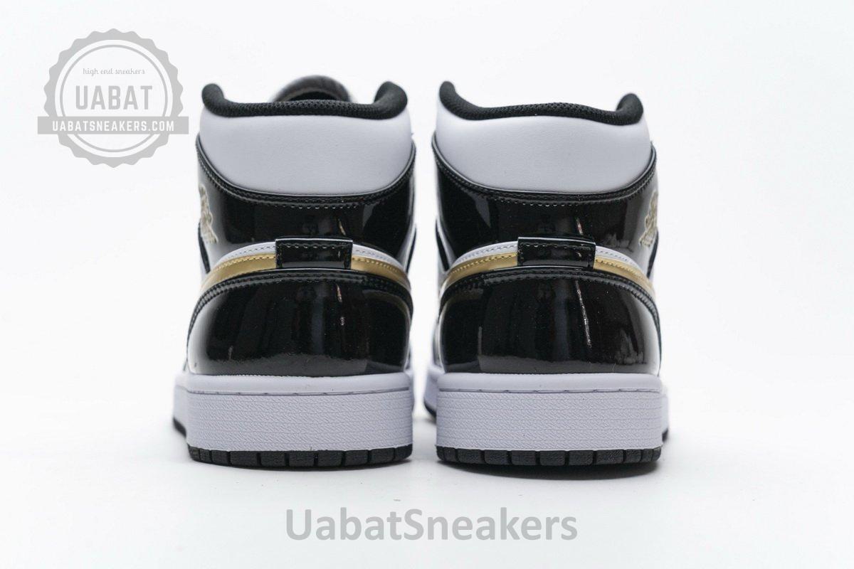 852542-007 Air Jordan 1 Mid Gold Patent Leather - Image 7