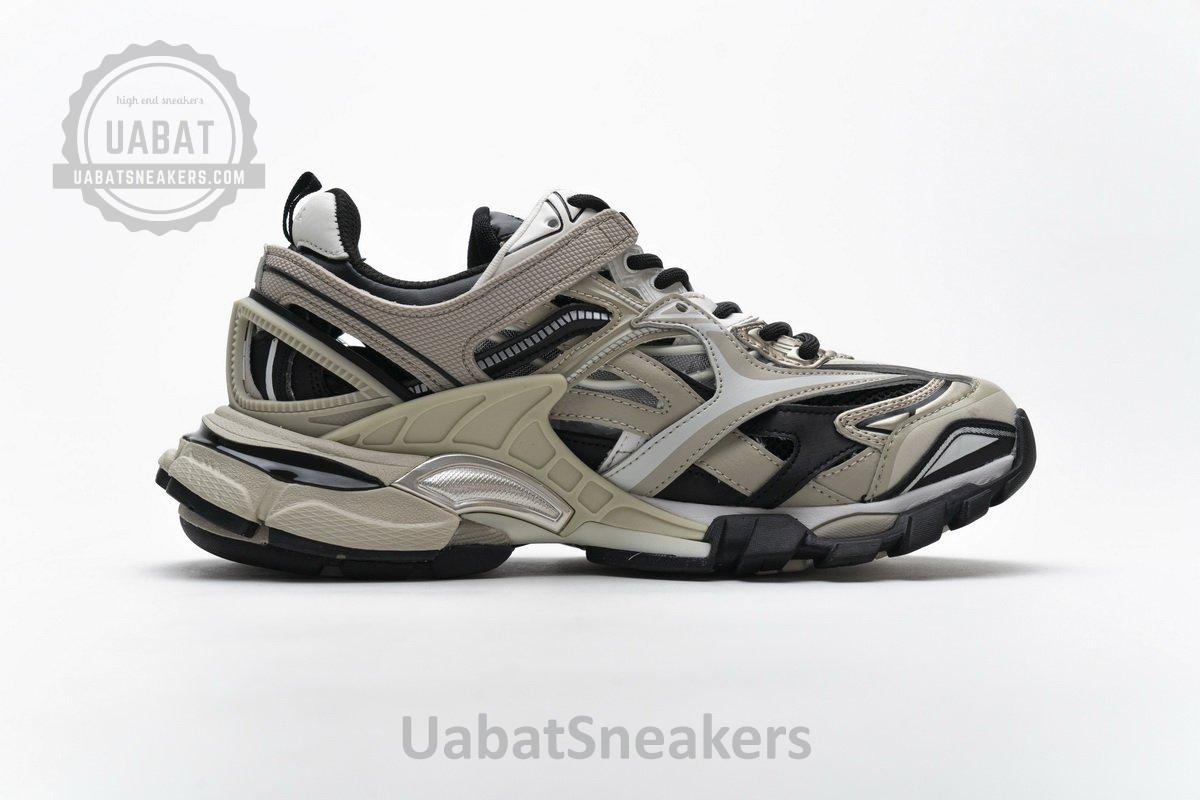 570391 W2GN9 2009 Blenciaga Track 2 Sneaker Champagne Black - Image 8