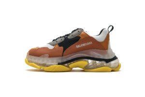 541624 W09E1 1766 Balenciaga Triple S Black Orange