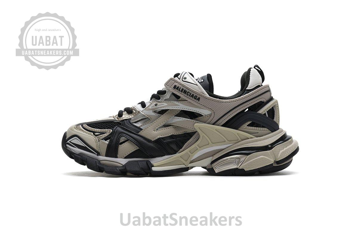 570391 W2GN9 2009 Blenciaga Track 2 Sneaker Champagne Black