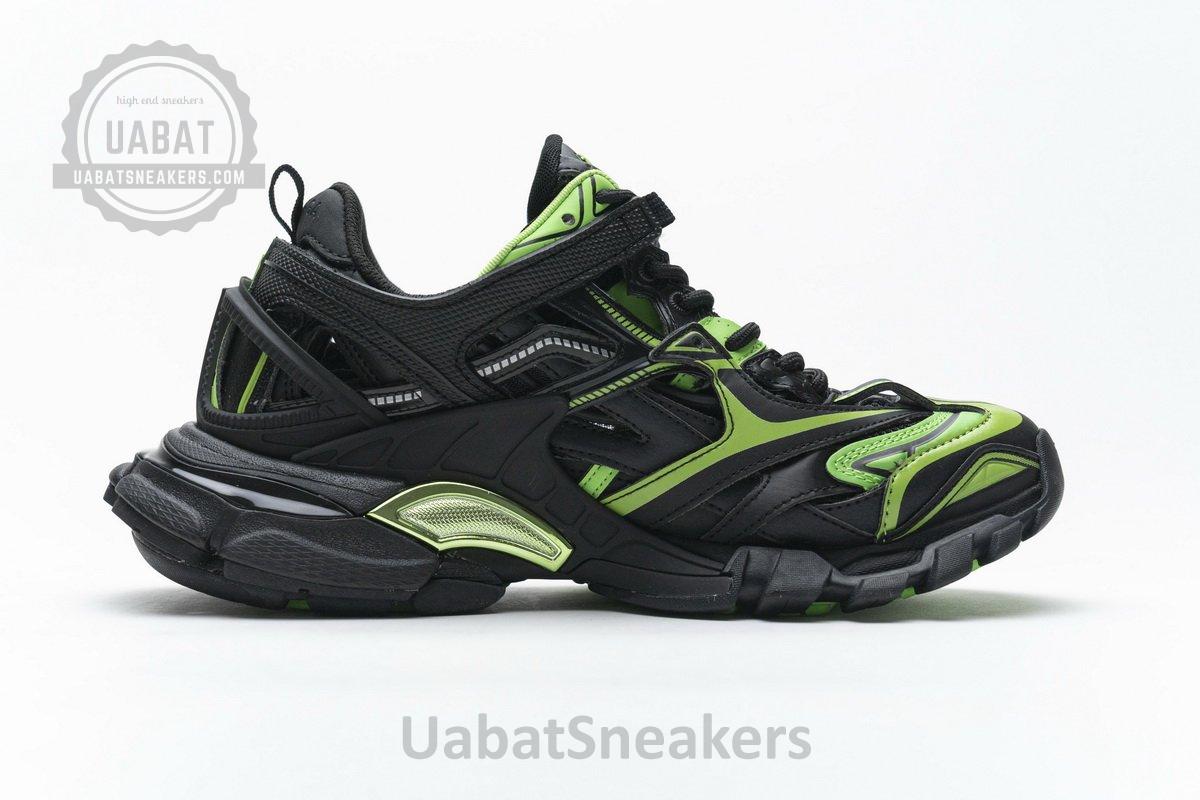 568615 W2GN1 1012 Blenciaga Track 2 Sneaker Black Green - Image 9