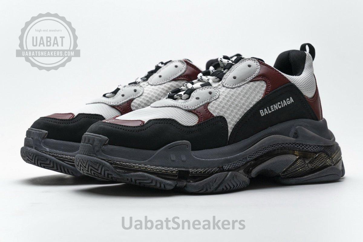 541624 W09O1 2268 Balenciaga Triple S Black Brown Red - Image 6