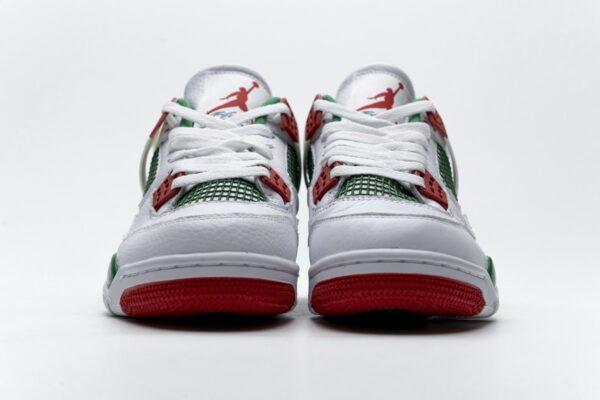 AQ3816-063 Air Jordan 4 Retro White Green Red - Image 5