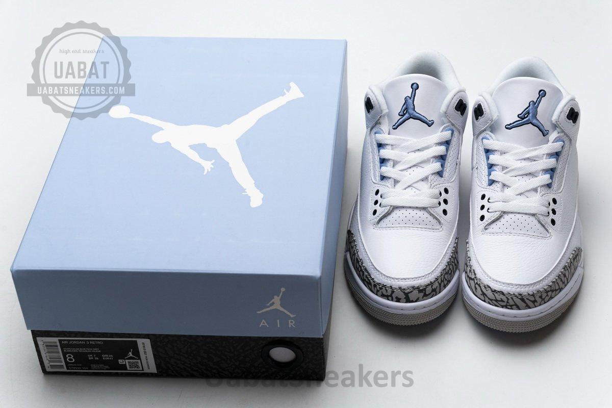 CT8532-104 Air Jordan 3 'UNC' - Image 3