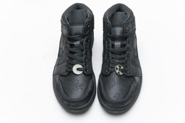 CU2804-300 Edison Chen x Air Jordan 1 Mid “Fearless Black” - Image 7