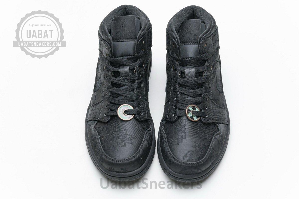 CU2804-300 Edison Chen x Air Jordan 1 Mid “Fearless Black” - Image 7