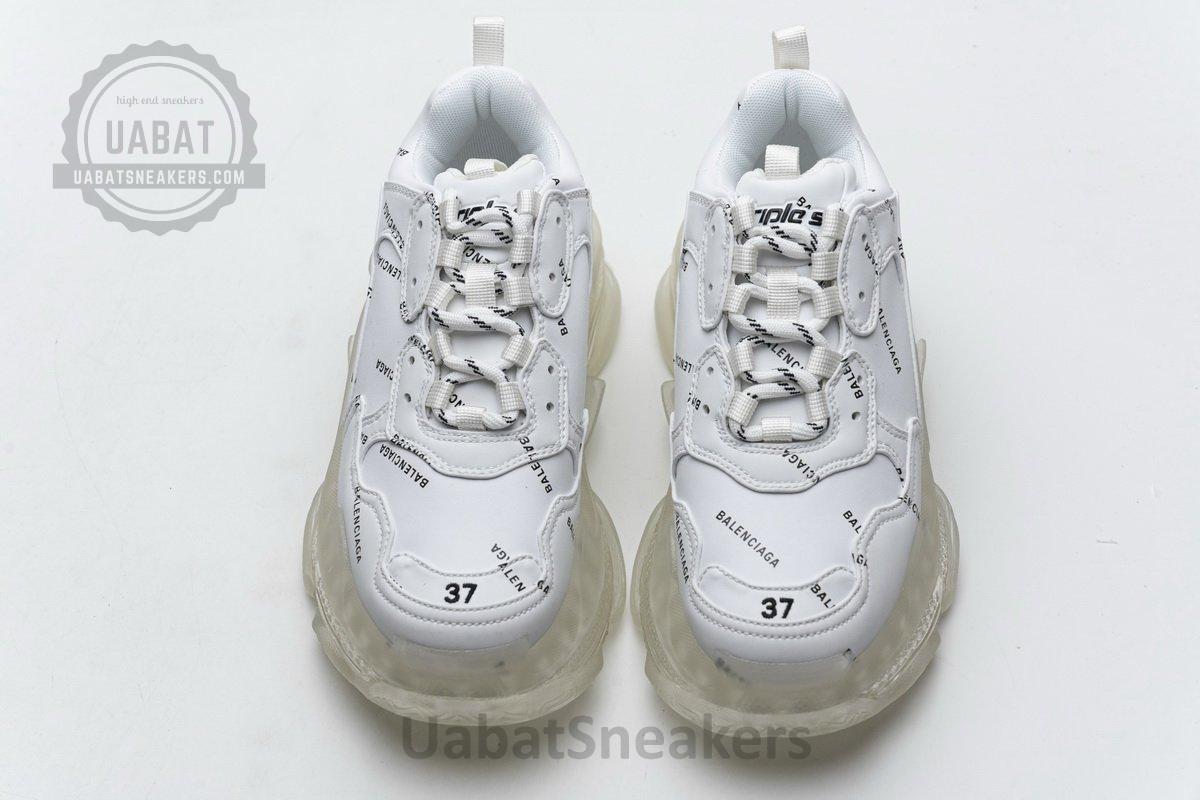 524039 W09E1 2021 Balenciaga Triple S Letter White - Image 7