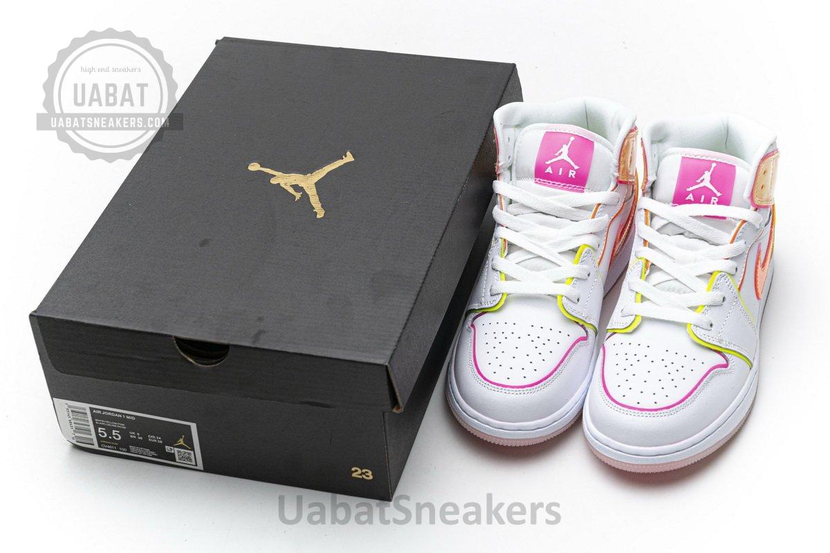 CV4611-100 Air Jordan 1 Mid GS “Edge Glow” - Image 3