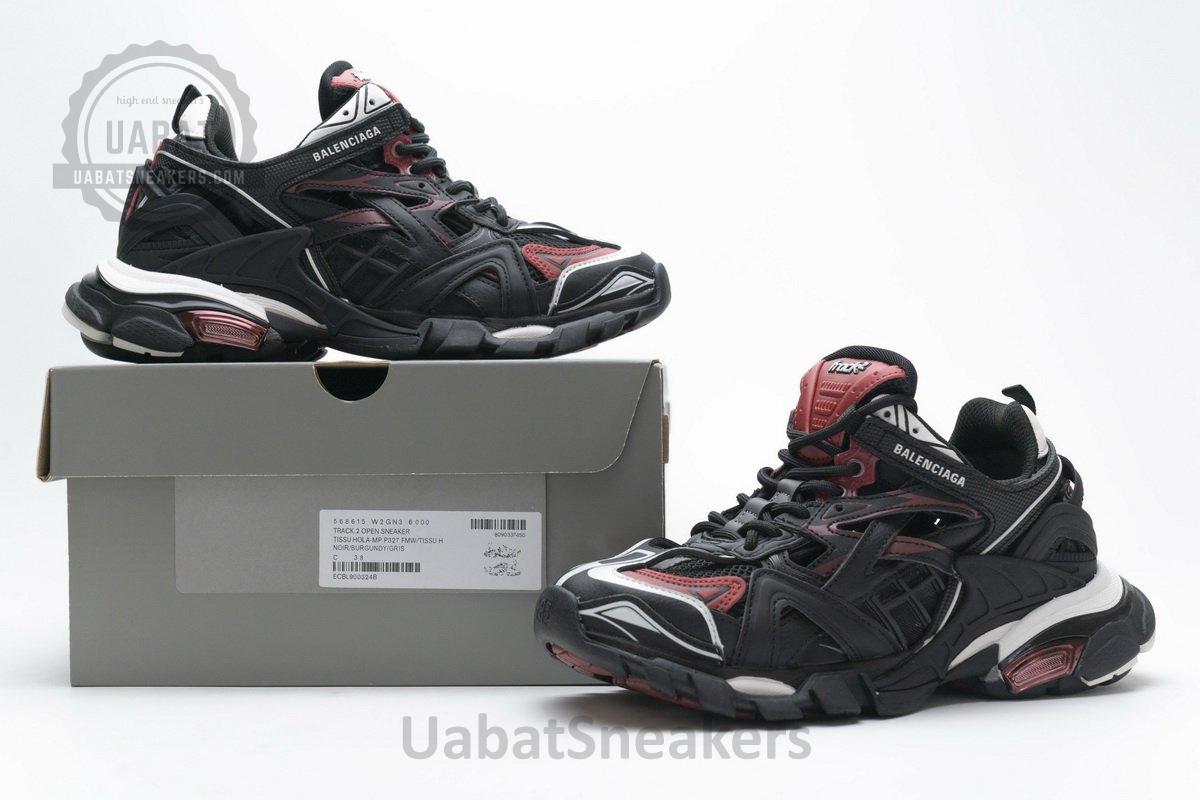568615 W2GN3 6000 Blenciaga Track 2 Sneaker Burgundy - Image 2