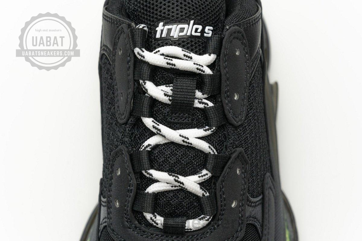 541624 W09O1 2140 Balenciaga Triple S Black Green - Image 8