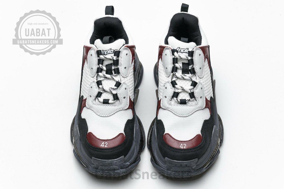 541624 W09O1 2268 Balenciaga Triple S Black Brown Red - Image 4