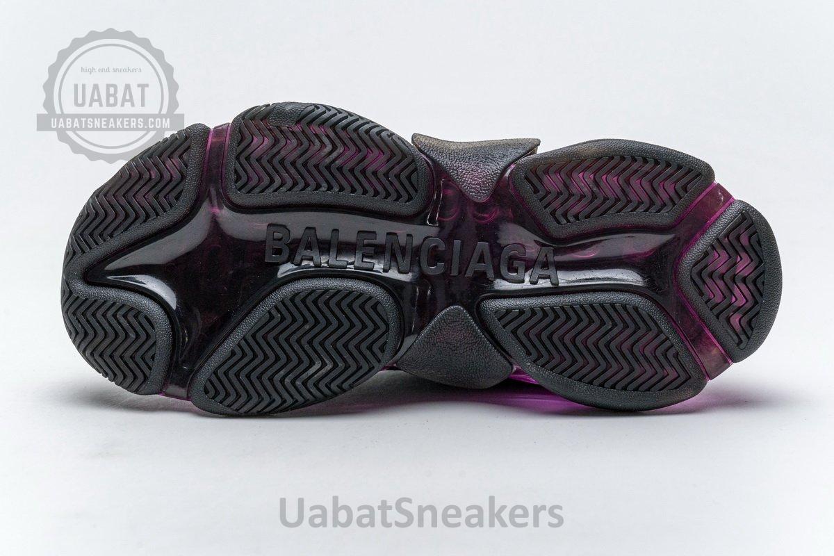 544351 W09O1 0829 Balenciaga Triple S Black Plum Red - Image 9