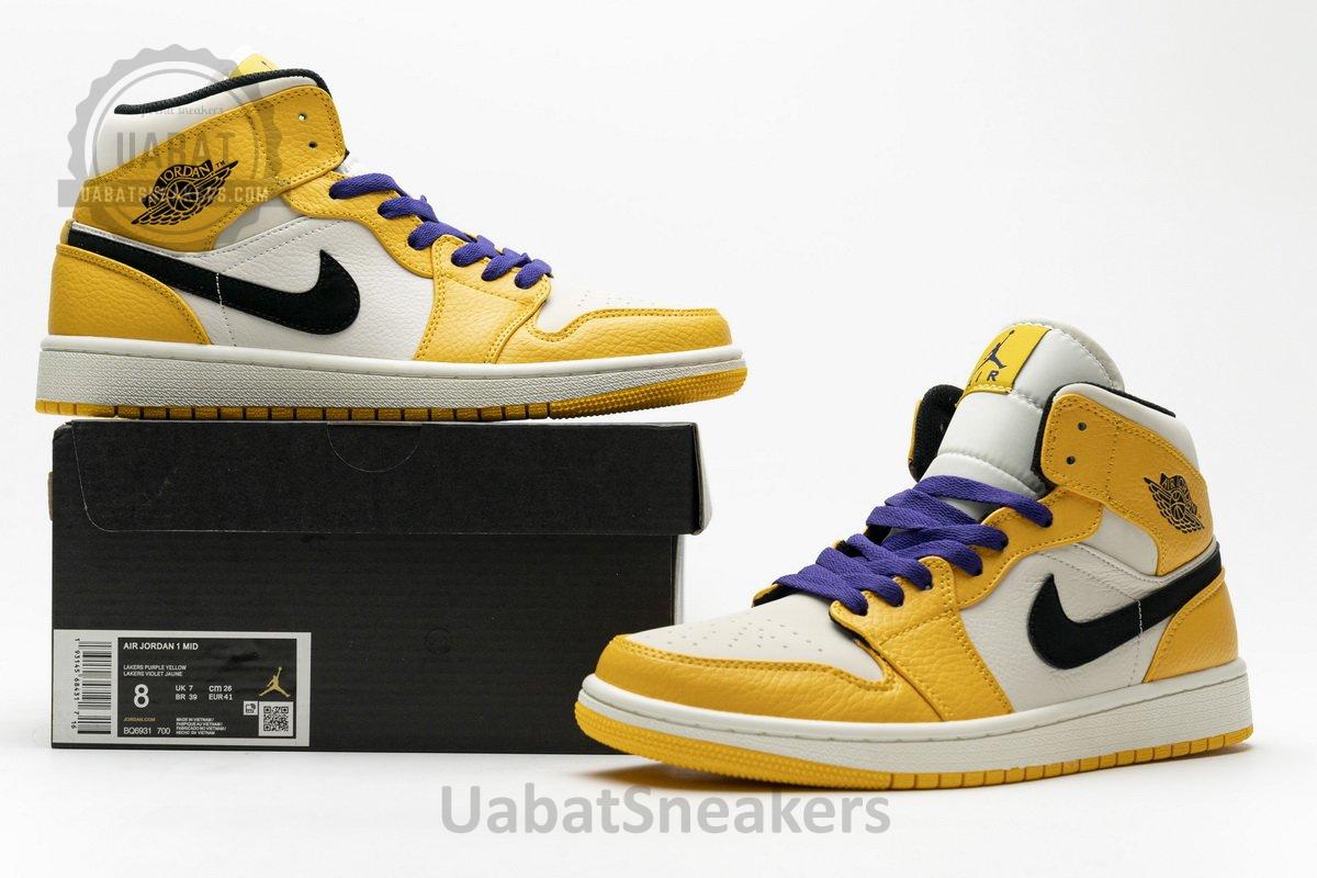 852542-700 Air Jordan 1 Mid Lakers - Image 2