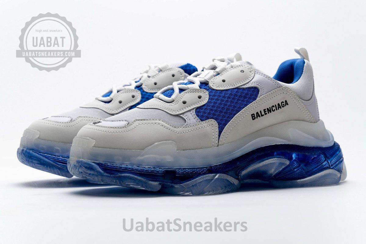541624 W09E1 1772 Balenciaga Triple S White Blue - Image 6