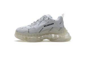 524039 W09E1 2021 Balenciaga Triple S Letter White