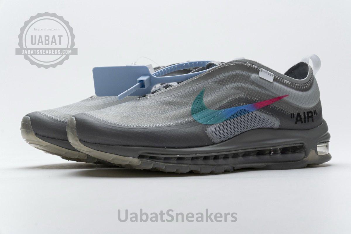 AJ4585-101 Off-White x Nike Air Max 97 Wlolf Grey Menta - Image 6