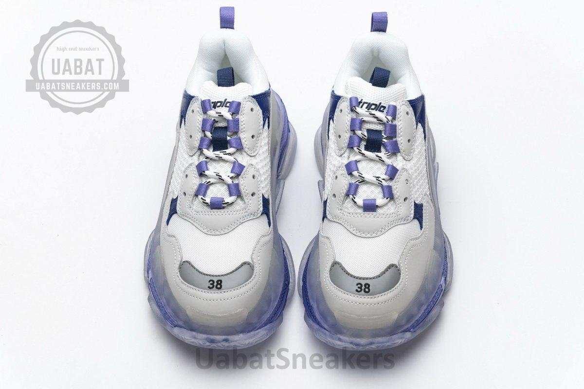 544351 W09E1 1322 Balenciaga Triple S White Purple - Image 4