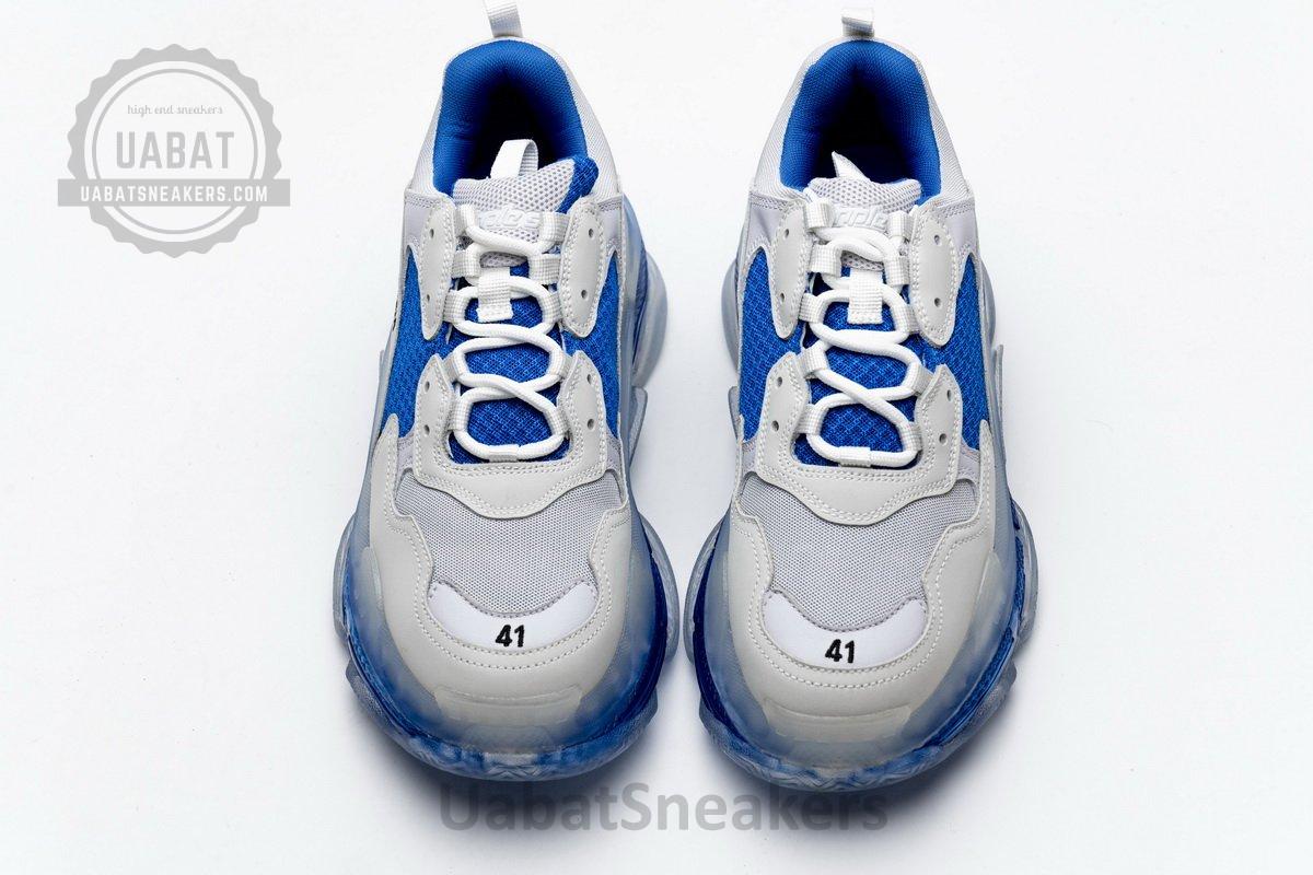 541624 W09E1 1772 Balenciaga Triple S White Blue - Image 4