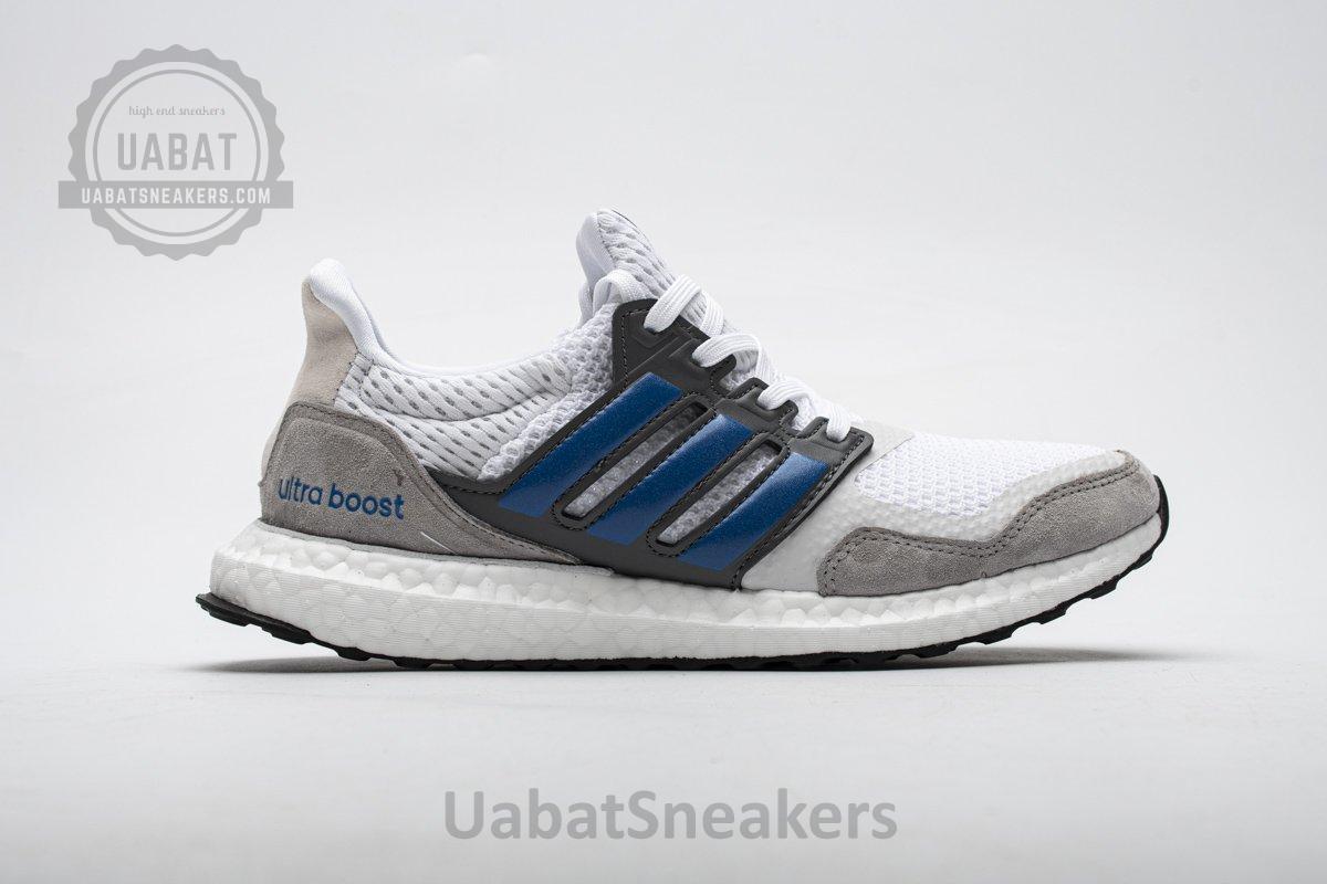 EF0723 adidas Ultra Boost S&L White True Blue Grey Real Boost - Image 2