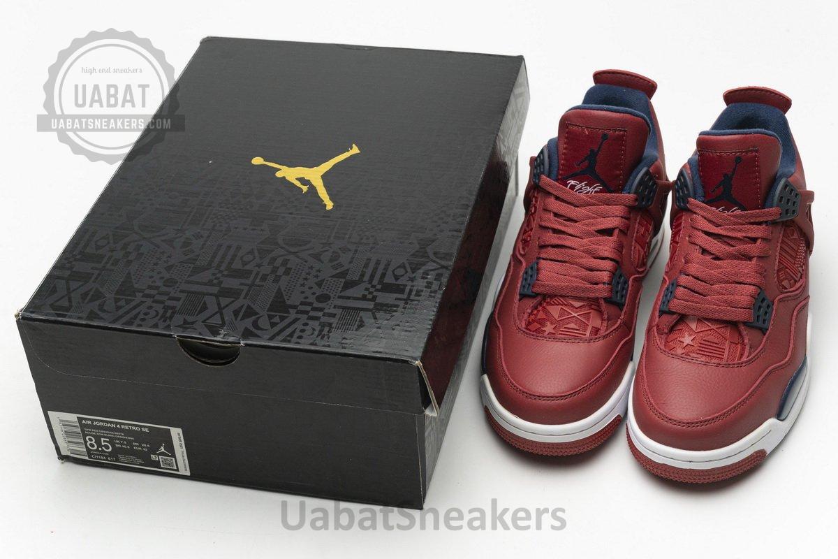 CI1184-617 Air Jordan 4 Retro FIBA Gym Red - Image 3