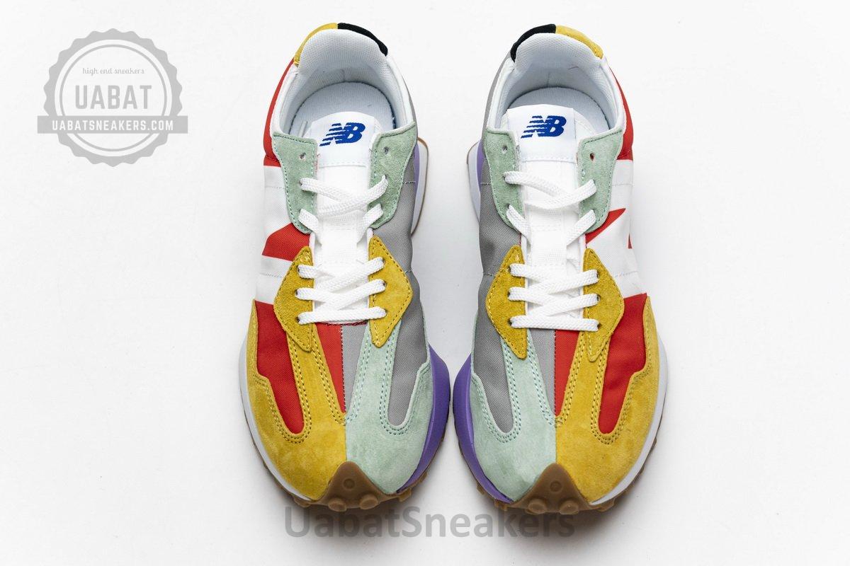 NB327LAB New Balance White Red Yellow - Image 4