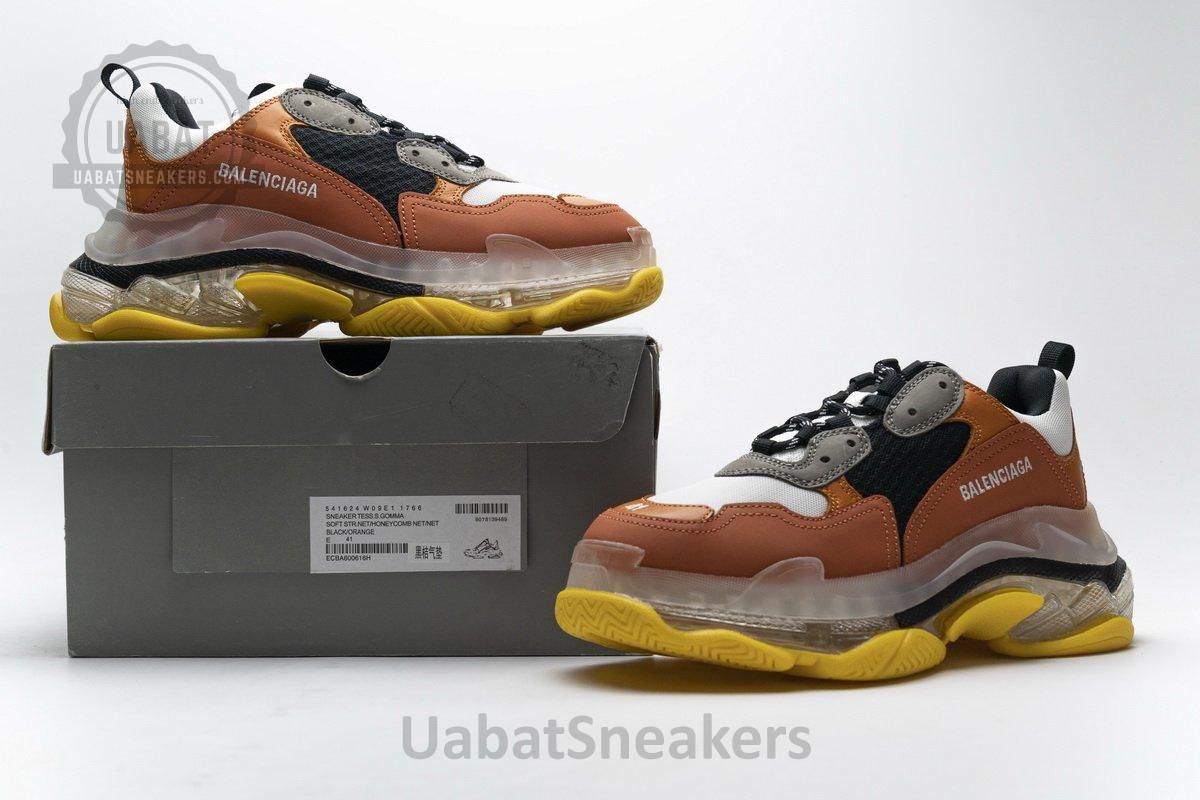 541624 W09E1 1766 Balenciaga Triple S Black Orange - Image 5