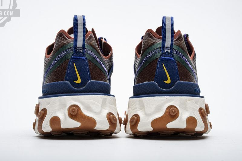 Nike React Element 87 MossBlackDeep Royal Blue AO1090-200 - Image 4