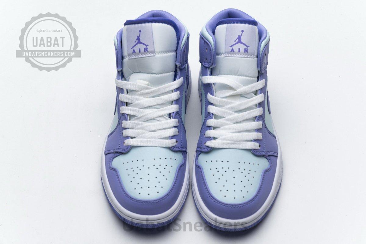 554725-500 Air Jordan 1 Mid Purple Aqua Blue - Image 4