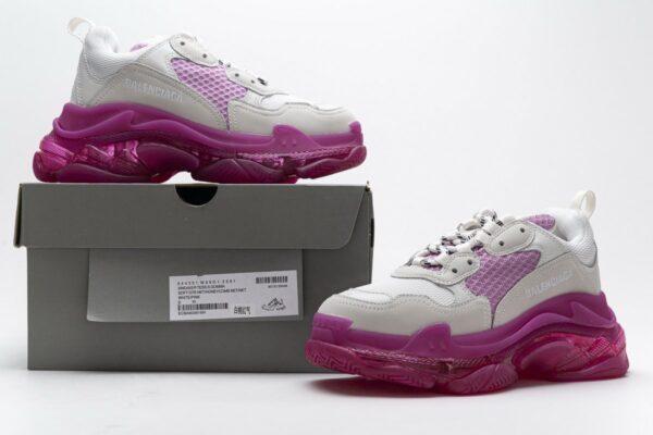 544351 W09O1 2281 Balenciaga Triple S White Pink - Image 3