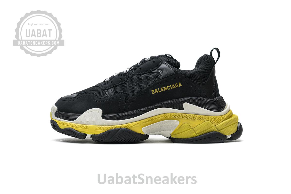 483513 W06E1 1078 Balenciaga Triple S Black Yellow - Image 4