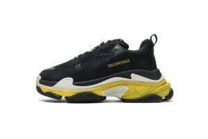 483513 W06E1 1078 Balenciaga Triple S Black Yellow