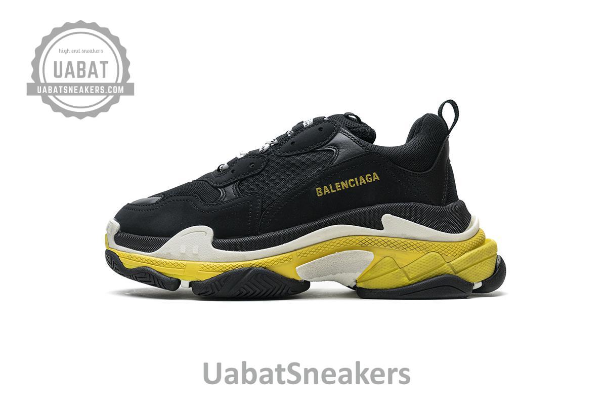 483513 W06E1 1078 Balenciaga Triple S Black Yellow
