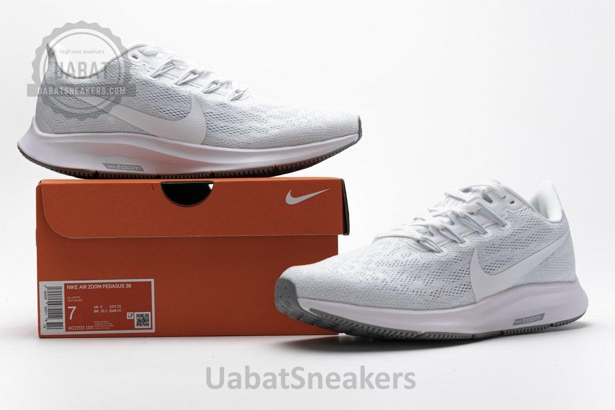 AQ2203-100 Nike Air Zoom Pegasus 36 All White - Image 2